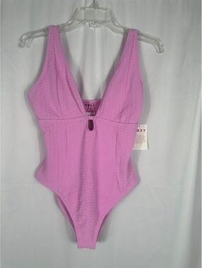 Roxy Haliewa Plunge One-Piece Swimsuit Lilac Size Large